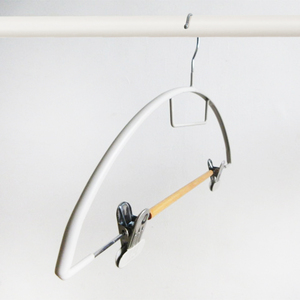 Straight Bottom Bar With Clips Supermarket Trousers Skirts Display Plated Non-Slip Metal Pant <b>Hanger</b> - Product Image 2