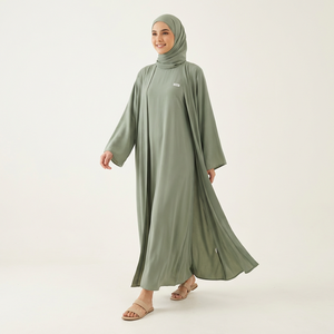 Custom Design Muslim <b>Abaya</b> Dress Set Suitable Muslim Women Daily <b>Prayer</b> Activities Dress Set Warm Windproof Robe Open <b>Abaya</b> - Product Image 4