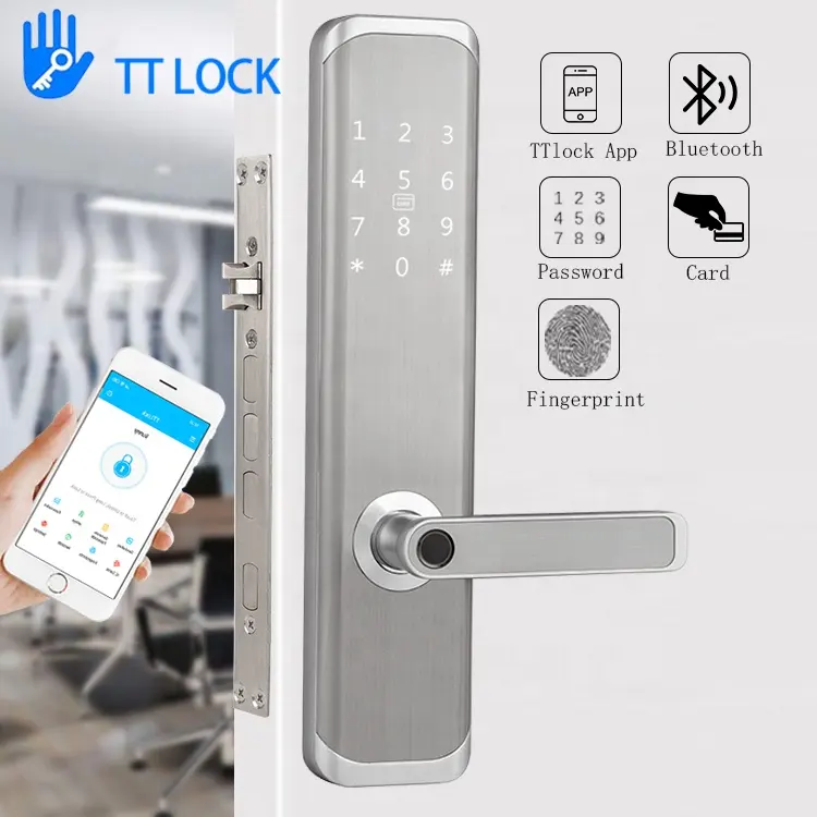 High Security Ble WiFi APP Access Lock Fingerprint lock Deadbolt Smart Lock Brand Available