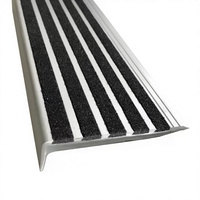 Profilés de nez de marche en aluminium durable pour escaliers, protection antidérapante des bords, bande métallique pour marches et couloirs d'escalier