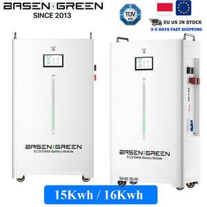 Batería de Iones de Litio Basen Green EU Stock 51.2V 48V 300Ah 314Ah 15kWh 16kWh para Sistema de Energía Doméstica con BMS de 200A y Balance Activo DDP - Product Image 1