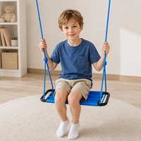 Siège de balançoire longue portée Ropecube Factory, balançoire à plateau pour enfants à haute capacité de charge pour jardin, aire de jeux, maison, intérieur et extérieur, équipement sûr
