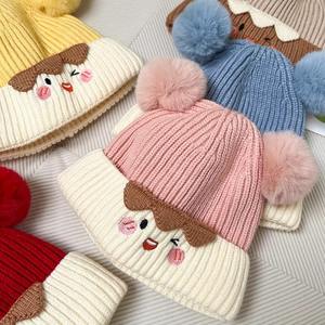 Automne et hiver bébé tricoté chapeau Double couche 1-3 ans chapeau pour enfants garçons et filles chapeau tricoté - Product Image 5