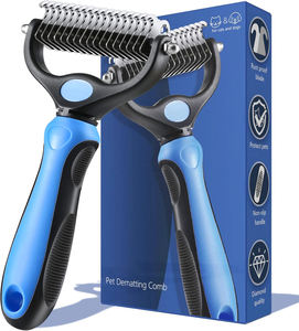 ペットグルーミングラバーレーキ猫 & 犬用,環境にやさしい両面脱石ブラシ - Product Image 2