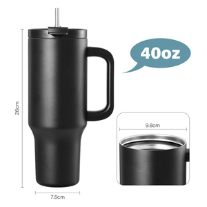 Vaso de 40oz sin BPA con asa, tapa de sorbo de paja 2 en 1, taza de café de viaje de acero inoxidable aislada, regalo de vacaciones <span class=keywords><strong>para</strong></span> mujeres y <span class=keywords><strong>hombres</strong></span> - Product Image 4