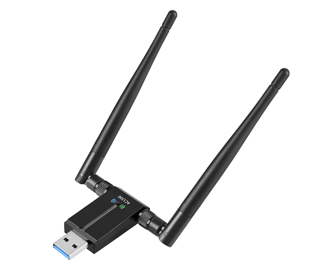 6B29 NEW 1300Mbps Dual Wireless Lan 2.4G 5.8G USB WiFi Adapter 8812BU WiFi Ethernet Receiver Antenna Dongle for Pc With 2PA