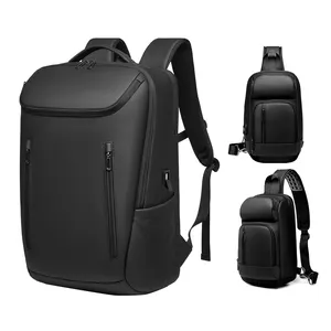 Durable 2pcs Laptop Bag Backpack With USB Business Backpack waterproof sling bag Customized Logo Laptop Bag for Daily Use