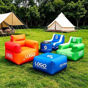 Sofá Inflable Publicitario de Diseño Personalizado, Sillón Resistente de TPU Sellado al Aire con Impresión Personalizada para Exhibición - Product Image 1