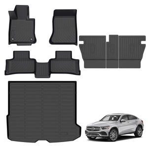 Tapete 3D de TPE para Maletero y Piso de Coche para Todo Clima para Mercedes-Benz <span class=keywords><strong>GLC</strong></span> 300 X253 / X254 / <span class=keywords><strong>GLC</strong></span> Coupé / AMG 2016-<span class=keywords><strong>2022</strong></span> 2023-2025 Alfombras - Product Image 1