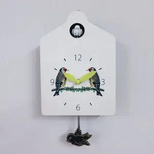 Cuckoo HR1688 Hot Selling High Quality New Design High Quality White Cuckoo Clock Wall Clock Machine Clock Movement