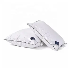Fluffy Fiber Alternative Hotel Travel Collection Sleeping Custom Pillows 2 Pack For Side And Back Sleeper