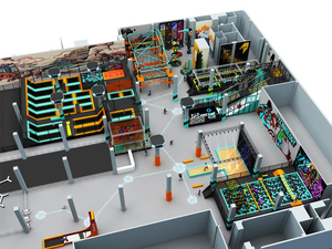 <span class=keywords><strong>Trampoline</strong></span> interactif en mousse d'acier inoxydable de marque Mutong Parc d'aventure <span class=keywords><strong>Trampoline</strong></span> de saut d'intérieur pour enfants adultes personnalisable - Product Image 2