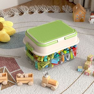 Caja de Almacenamiento de Bloques de Construcción de Plástico Rectangular, Compartimentos de Clasificación y Organización de <span class=keywords><strong>Piezas</strong></span> Pequeñas, Embalaje para Juguetes Infantiles - Product Image 4