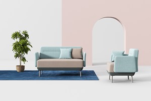 أريكة بمقعدين فاخرة بتصميم حديث للمكتب والشقة والفندق والمستشفى والمدرسة - Product Image 5