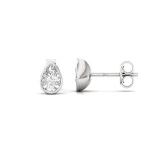 Boucles d'oreilles solitaires tendance Blaze en or 10K plaqué, avec diamant de laboratoire CVD taille poire de 0,355 ct, design élégant et étincelant, cadeau de bijoux - Product Image 4
