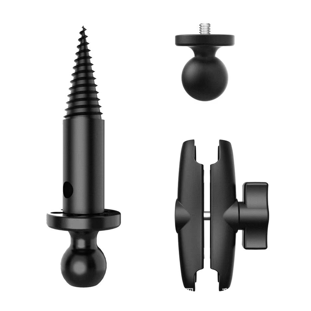 Custom Logo/Packaging Available:25mm Ball Head Mount 1/4 Screw Adapter Bracket for GoPro Hero 14 13 Insta360 DJI Action Camera