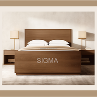 Lit en bois massif, taille king size ou queen size, meubles de chambre à coucher modernes, lit en bois de chêne