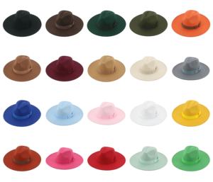 Sombreros Fedora de Moda para Mujer con Lazo Grande, Borde Plano y Corazón de Durazno, Novedad Primavera-Otoño - Product Image 1