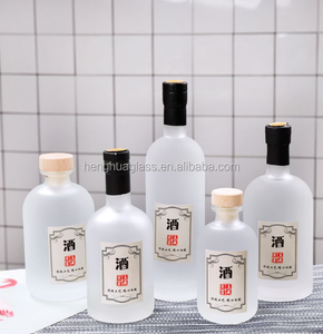 Hot bán vòng rỗng 100ml <span class=keywords><strong>200ml</strong></span> 375ml 500ml 700ml 750ml 1000ml Flint Glass Vodka Chai tinh thần Gin rượu rum chai với nút chai - Product Image 6