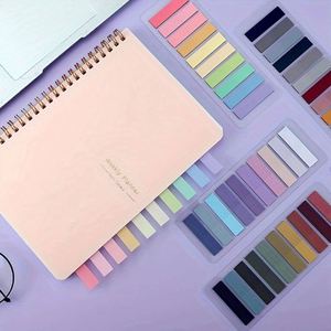 Morandi 200sheets/pad Multi-Color PET Transparent Self-Adhesive <b>Sticky</b> Memo Pad Note Pad Tab <b>Label</b> Customizable - Product Image 5