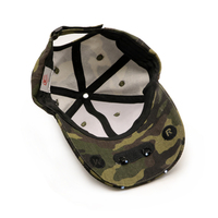 Gorras de béisbol de camuflaje con luces Led, Logo bordado con pantalla personalizada de alta calidad, muestra gratis, fabricante