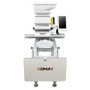 Sıcak satış Somax SM-EM1201 tek kafa bilgisayarlı cihaz için kap gömlek çorap nakış dikiş makineleri