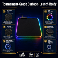 Professionele computerlaptop multifunctionele RGB OEM bedrukte rubberen huishoudelijke custom gaming muismat