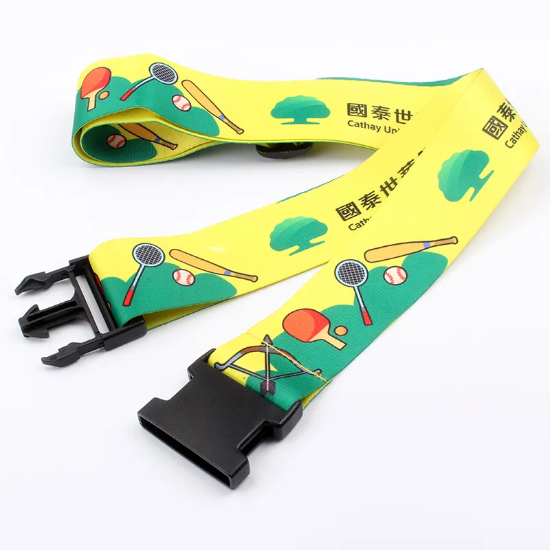 Private label Stylish Luggage Strap Polyester Sublimation Travel Belt Webbing Top Quality