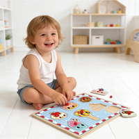 Jeu de puzzle en bois pour enfants, jouet de préhension pour enfants