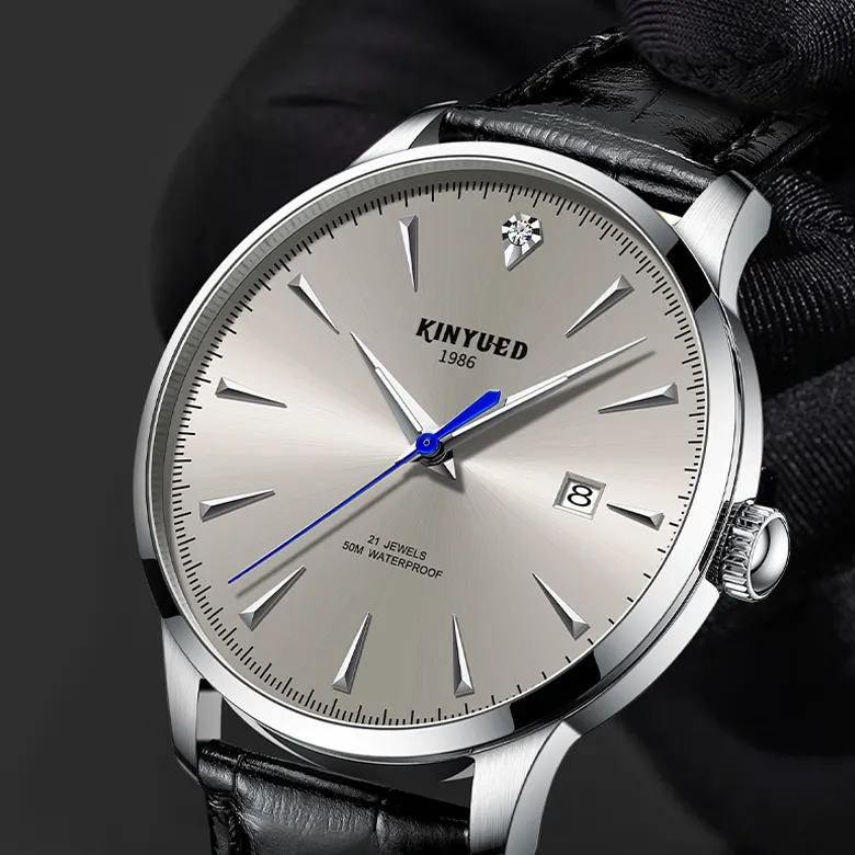 New Arrival Mens Watches Top Brand J104 Leather Strap Japan Miyota Movement 5ATM 316L Automatic Mechanical Watch