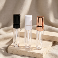 Tube de gloss à lèvres vide transparent en forme de goutte de 7,2 ml avec logo personnalisé, flacon de rouge à lèvres liquide, emballage cosmétique pour les lèvres