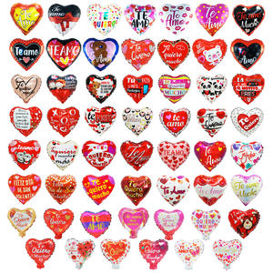 Nueva llegada 10 pulgadas español amor corazón Día de San Valentín globo de aluminio melocotón boda fiesta decoración Te Amo te Love You Globos - Product Image 1