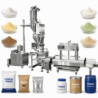 Machine de conditionnement de poudre multifonctionnelle semi-automatique avec micro-dosage, remplisseuse à vis sans fin et peseuse, 100g-5kg, pour sacs/fûts, usage chimique