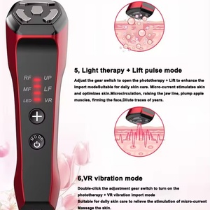 เครื่องนวดหน้าความถี่สูง ช่วยเร่งการดูดซึมครีมบำรุงผิว พร้อมแสง LED สีฟ้าและสีแดง ช่วยยกกระชับผิว ลดเลือนริ้วรอย - Product Image 5