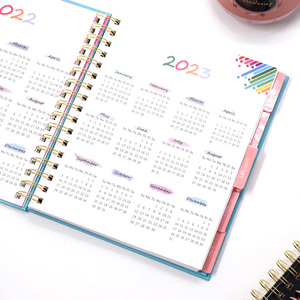 Miễn phí mẫu giá rẻ số lượng lớn tùy chỉnh vàng xoắn ốc ràng buộc A5 giấy bìa undated hàng tháng hàng tuần hàng ngày kế hoạch Tạp Chí máy tính xách tay in ấn - Product Image 6