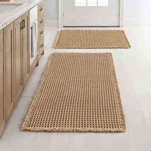 Super Absorbent Eco-Friendly Solid Microfiber <b>Waffle</b> Bath Mat Modern Non-Slip Bathroom Rug Ultra Soft <b>Machine</b> Washable - Product Image 4