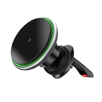 Nouveau chargeur de voiture sans fil magnétique, port Type-C, sortie maximale 15W, charge rapide, support pour smartphones, voitures, motos