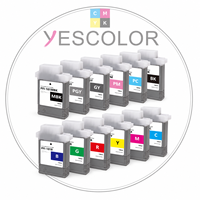 Kartrid Tinta Yescolor Premium Kompatibel PFI-103 PFI 101 103 untuk Canon IPF 5100/6100 IPF 5100/6100 12 Warna 103 C M Y Pc Pm G R