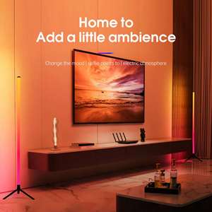 120cm Acrylic RGB <b>LED</b> Floor Lamp <b>Candlestick</b> USB Powered Color Changing for Living Room Bedroom Decor - Product Image 4