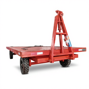 Atölye ağır taşıma arabası malzeme taşıma için dört tekerlekli direksiyon dorse transferi lojistik platformu çekme römork - Product Image 1