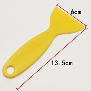 Small Car Window Squeegee Plastic 13.5cm Yellow Durable Multi Functional Scraper For Auto Glass Cleaning - Product Image 1