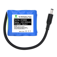 KY50900 pengganti Hydride logam nikel 9.6V 2000mAh baterai peralatan medis Ni-MH untuk Osiris 2