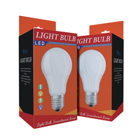 Boîte en papier pour lampe à ampoule imprimée personnalisée avec fenêtre en PVC PET Boîte en papier pour cadeau avec lumière LED Boîte d'emballage pour ampoule