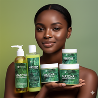 Beurre Corporel au Thé Vert Matcha Marque Blanche Fabricant OEM Beurre de Karité Bio Hydratant Profond pour Peaux à Mélanine