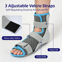 Orthèse cheville-pied médicale pour la récupération des fractures, entorses et blessures, avec semelle antidérapante et sangles Velcro réglables
