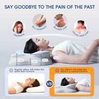 Oreiller cervical ergonomique en mousse à mémoire de forme Lianda OEM/ODM, soulagement de la douleur au cou, antibactérien, respirant, amovible et lavable