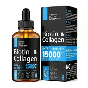 Biocaro OEM Eigenmarke Kollagen Biotin flüssige Haarwachstums-Supplements-Tropfen unterstützen Haars gesundheit starke Nägel und strahlende Haut