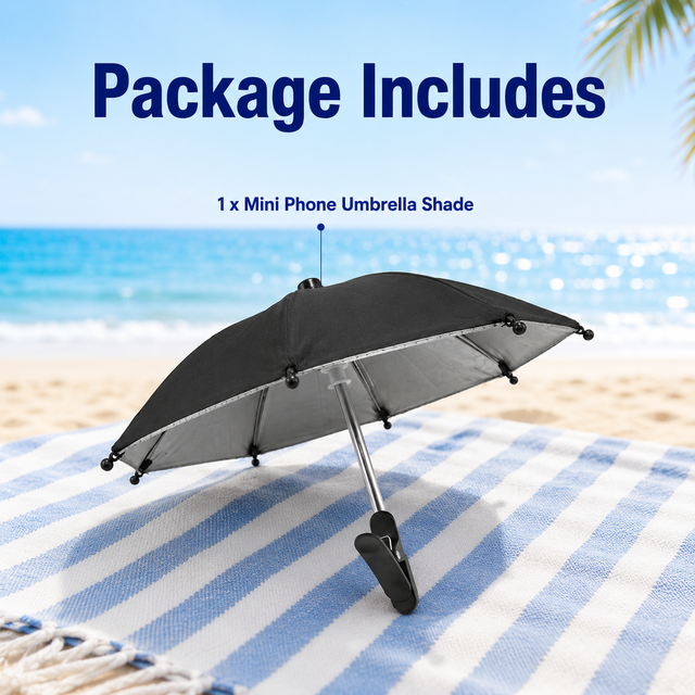 Portable Cell Phone Umbrella Clip Sunshade Holder Anti Glare Phone Mount for Outdoor Use