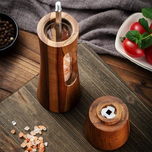 Premium Eco-Friendly Acacia Wood Salt and <b>Pepper</b> <b>Grinder</b> Set Manual Adjustable Wooden Mills with Ceramic/Stainless Steel Core - Product Image 5