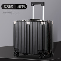 Silencieux 18-20 pouces boîte de voyage en aluminium cadre étui Pack coffre ouverture avant ABS embarquement bagages pour hommes femmes mot de passe valise